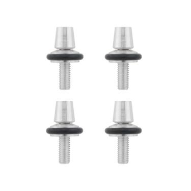 Imagem de JianLing 4 peças Pinça de freio para bicicleta de estrada de engrenagem fixa V M6 parafuso de fixação de tubo de freio parafuso de ajuste do guidão alumínio 30,7 mm liga prata