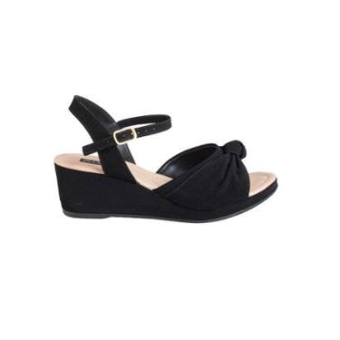 Imagem de Sandália Villa Rosa Salto Médio Anabela Feminino-Feminino