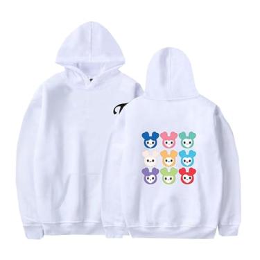 Imagem de FUJUTANG Moletom com capuz Kpop Twice Tzuyu Momo Sana Nayeon de mangas compridas com capuz