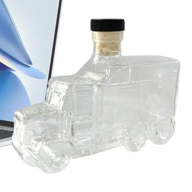 Imagem de Decantador de uísque | Meio caminhão despejador de uísque | Decantador decorativo de 375 ml com tampa para bebidas alcoólicas, cerveja, champanhe, hospedagem em casa, bar, festas, casamentos, brunch