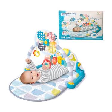 Imagem de Life Tapete De Atividades Para Criança Musical Com Piano De Chão E Brinquedos Pendurados – Ginásio De Desenvolvimento E Estimulação Sensorial Para Crianças Life 8872B