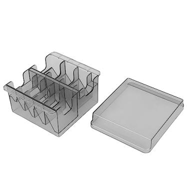 Imagem de Yinhing Limite Caixa de Armazenamento de Pente, Transparente, Cinza, Plástico, Cortador de Cabelo, Posicionamento, Pinça, Organizador, Estojo para Salão de Beleza, Barbearia, (Cinza Transparente)