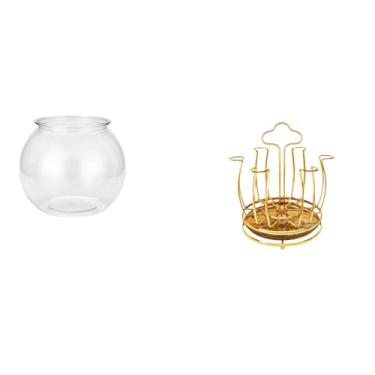 Imagem de Whtkoph Suporte Giratório Transparente para Aquário, Organizador de Mesa para Aquários E Vasos, Escorredor Giratório de 360g.