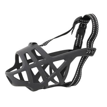 Imagem de Focinheira para cães de estimação tamanho L - macia e respirável com fixação de dupla direção para evitar puxões