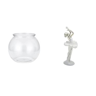 Imagem de Whtkoph Vaso Elegante em Forma de Bailarina para Aquário, Ornamento Moderno para Aquário, Ideal para Escritório, Casa, Mesa, Quarto, Lareira, Entrada.