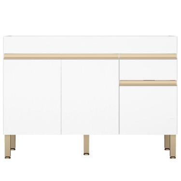 Imagem de Balcao Para Pia 3 Portas 1 Gaveta 120 Cm Line Ktp Supremo