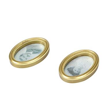 Imagem de GLOGLOW Casa de Boneca para Decoração de Brinquedo Em Miniatura, Moldura Oval Em Miniatura, Plástico, Estilo Europeu Medieval, Escala 1:12, 2 Peças, 3,8x2,7x0,6 Cm Nan Decoração Diária