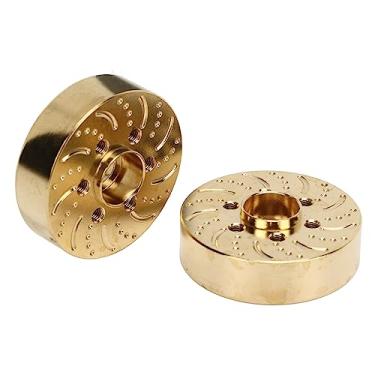 Imagem de KIMISS 2 Peças de Pesos de Roda de Latão 1.9 e 2. Polegadas Rc Crawler Carro Hex Hub Adaptador Modelo Peças de Atualização para Maior Estabilidade (15mm)