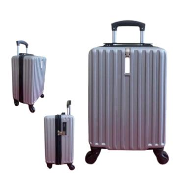 Imagem de Mala de Viagem com Rodinhas 360° Rígida com Cadeado – Tamanhos PP a G – Bagagem Resistente para Viagem(CINZA (PP) - 323)