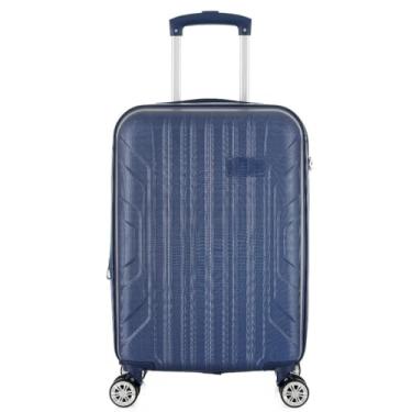 Imagem de Mala de Mão 10kg com Cadeado TSA ABS – Rodinhas 360° Duplas – Bagagem de Bordo Reforçada com Zíper Duplo Antifurto(20polegada,Azul Escuro-20")