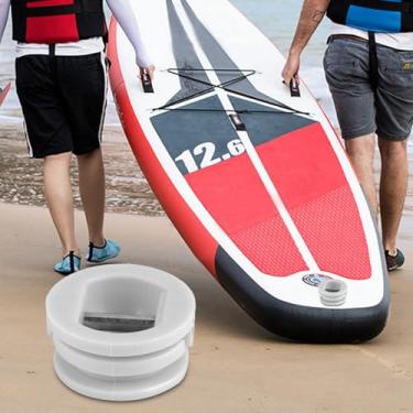Imagem de aqxreight 2 Pçs Surf Leash Plug Prancha Longboard Shortboard Paddle Board pé Corda Copo Profissional Acessórios Preto Pode Usado pé Paddle Manutenção Espaço de Aço Com Inoxidável Fácil (Branco)