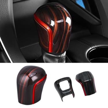 Imagem de USSDE Capa de manípulo de câmbio para Toyota Corolla 2019-2025, Corolla Cross 2022-2025, Camry 2018-2023, Avalon 2018-2025 Acessórios, protetor de acabamento de botão de câmbio automático de cobertura