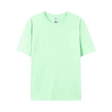 Imagem de Camisetas Femininas De Algodão 100% Lisas Esportivas De Manga Curta Br