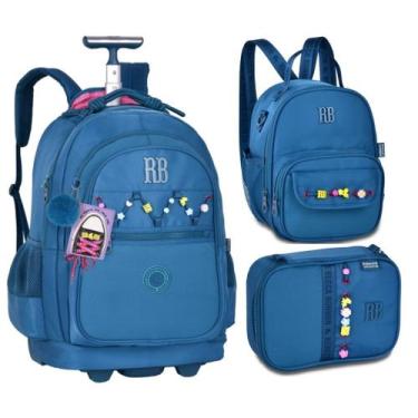 Imagem de Kit Mochila de Rodinhas Rebecca Bonbon Coleção Beaded Fun Estilo Artes