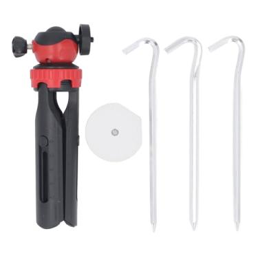 Imagem de Kit de montagem de tripé, liga de alumínio, altura ajustável, tripé com adaptador para mini antena, resistente, estável, compacto, portátil (Adaptador prateado)