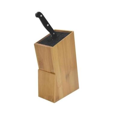 Imagem de Suporte Organizador Cepo De Facas Tesouras Para Bancada Bambu - Decora