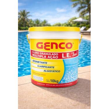 Imagem de Cloro Granulado Múltipla Ação 3 Em 1 10kg Genco
