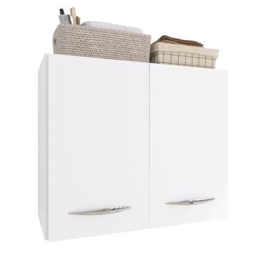 Imagem de Armário Modular de Parede Branco, 3 Prateleiras, Organizador de Cosméticos e Especiarias, 60 cm (Preto)