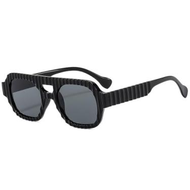 Imagem de Óculos de Sol Femininos e Masculinos Candy Colors com Ponte Dupla e Proteção UV400 para Esportes ao Ar Livre, Corrida e Ciclismo, Preto e Cinza