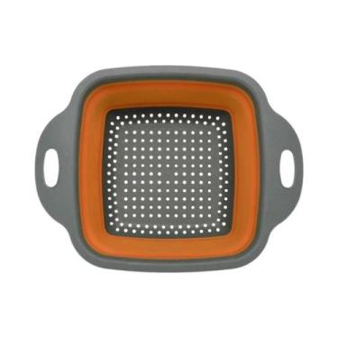 Imagem de Escorredor De Silicone Dobrável Quadrado LMETJMA Para Cozinha, Coador 