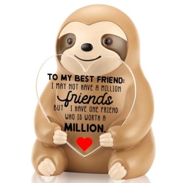 Imagem de PQUCXZ Estatueta de preguiça engraçada presente para um amigo que vale um milhão, presente de apoio empoderador para irmã melhor amiga colega de trabalho, aniversário, Natal, Ação de Graças