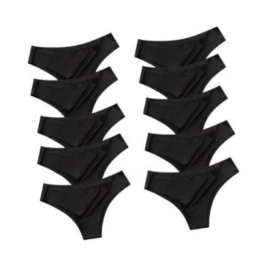 Imagem de Conjunto De 10 Calcinhas Ultra-finas De Cintura Baixa Para Mulheres, L