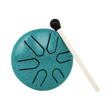 Imagem de Tambor De Aço Mini De 3 Polegadas Com 6 Tons E Baquetas, Instrumento M