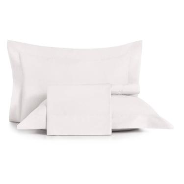 Imagem de Jogo de Cama King 4 Peças Altenburg Algodão Lux 200 Fios  Branco