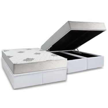 Imagem de Cama Box Baú Queen + Colchão Ortopédico Inovaflex Comfort Premium