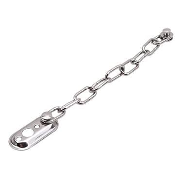 Imagem de Trava de corrente de aço inoxidável, trava de parafuso prata, protetor de porta, limite de janela de segurança. Porta