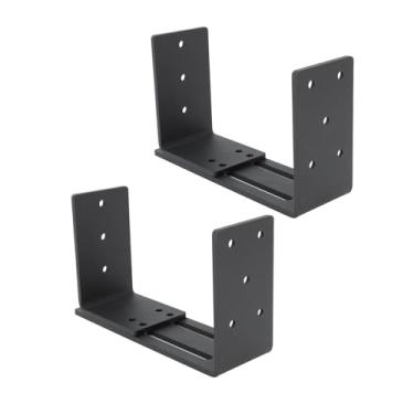 Imagem de Naroote Suportes de Porta Ajustáveis ​​para Serviços Pesados, Suportes de Segurança de Aço Carbono, de Portas Articuladas Oscilantes Com Design Robusto, Ideal para Armazém de Galpão de Celeiro de