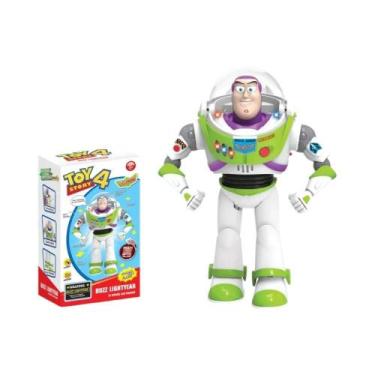 Imagem de Brinquedo Infantil Buzz Lightyear Robô Elétrico Que Anda Com Luz, Figu