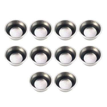 Imagem de ONEUNG 10 peças de cesta de filtro removível de aço inoxidável para máquina de café