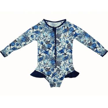 Imagem de Macacão Body Bebê Praia/Piscina C/ Proteçâo UV 50+ Sea  Grow Up-Feminino