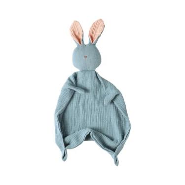 Imagem de Toalha Calmante Para Bebê Coelho 100% Algodão Lenço De Cartoon Para Be