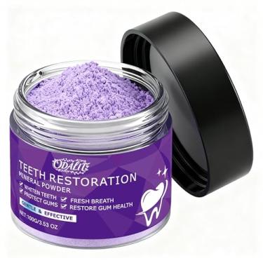 Imagem de Pó mineral de restauração de dentes, pó mineral de clareamento dental, eficaz no fortalecimento dos dentes e gengivas, restauração dentária, hálito fresco para uso diário 100 g