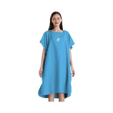 Imagem de Poncho De Microfibra Unissex Para Surf, Natação, Mergulho E Praia - NO