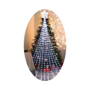 Imagem de Luzes De Natal LED Em Cascata Estrela Para Decoração De Árvore E Casa 