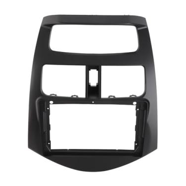 Imagem de ZJchao Estrutura do Painel de Acabamento do Painel de Rádio Preto 2-Din para Spark/Beat 2014, Resistente à Poeira e Fácil de Instalar, Substituição para Controle Central, Adequada para Entusiastas