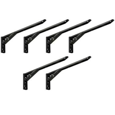 Imagem de Kit 03 Pares Suporte Para Mesa Dobrável Retrátil 30cm H02 Mão Francesa