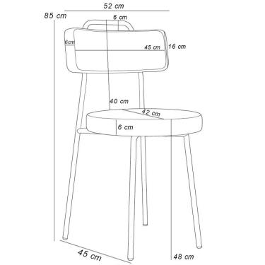Imagem de Kit 06 Cadeiras Decorativas Estofada Para Sala De Jantar Barcelona L02 Suede Cinza - Lyam Decor