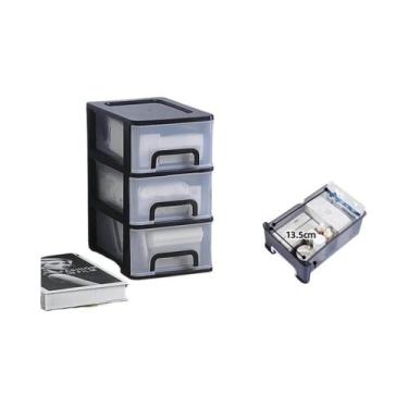 Imagem de Caixa Organizadora De Mesa De Altura Média Com 2-6 Camadas E Gaveta Pa