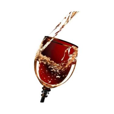 Imagem de Pintura Em Tela Abstrata De Vinho Tinto Dançante, Arte Moderna Para Ba