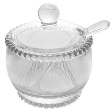 Imagem de Açucareiro Wolff Pearl de Cristal com Colher 200ml Porta Açúcar de Mes