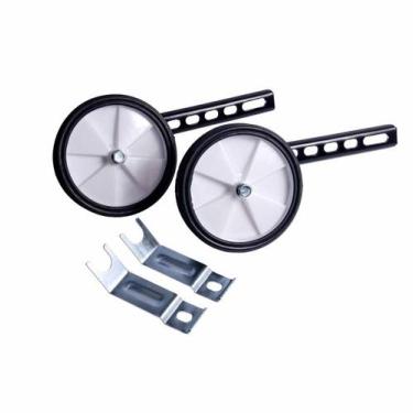 Imagem de Roda Lateral Bike Infantil Regulável Aço Reforçada Aro 12 16 20 Preta 