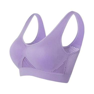 Imagem de Sutiã Esportivo Sem Costura plus Size Em Malha, Sem Fio, À Prova De Im