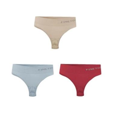 Imagem de Conjunto De 3 Calcinhas Sem Costura De Cintura Alta Tamanho Grande Par