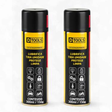 Imagem de Kit 02 óleos Desengripantes Spray Lubrificante E Anticorrosivo Industrial E Residencial 300ml - Dtools