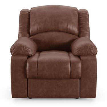 Imagem de Poltrona Do Papai Reclinável Sala De Cinema Barcelona Touch Pu Marrom Brilho