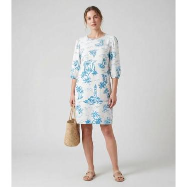 Imagem de Vestido Midi Com Manga Flare 3/4 Infinita Cor Azul, GG, Azul